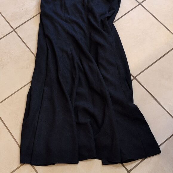 NWT Dessy Collection Dress Criss Cross Back Trumpet Gown Navy Blue 16 - Picture 11 of 12